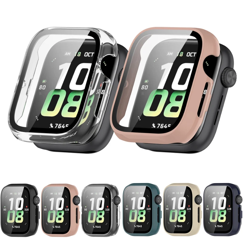 Pellicola proteggi schermo in vetro con bordo rigido Custodia full frame per smartwatch per Honor Watch 5/4 Accessori protettivi per copertura paraurti