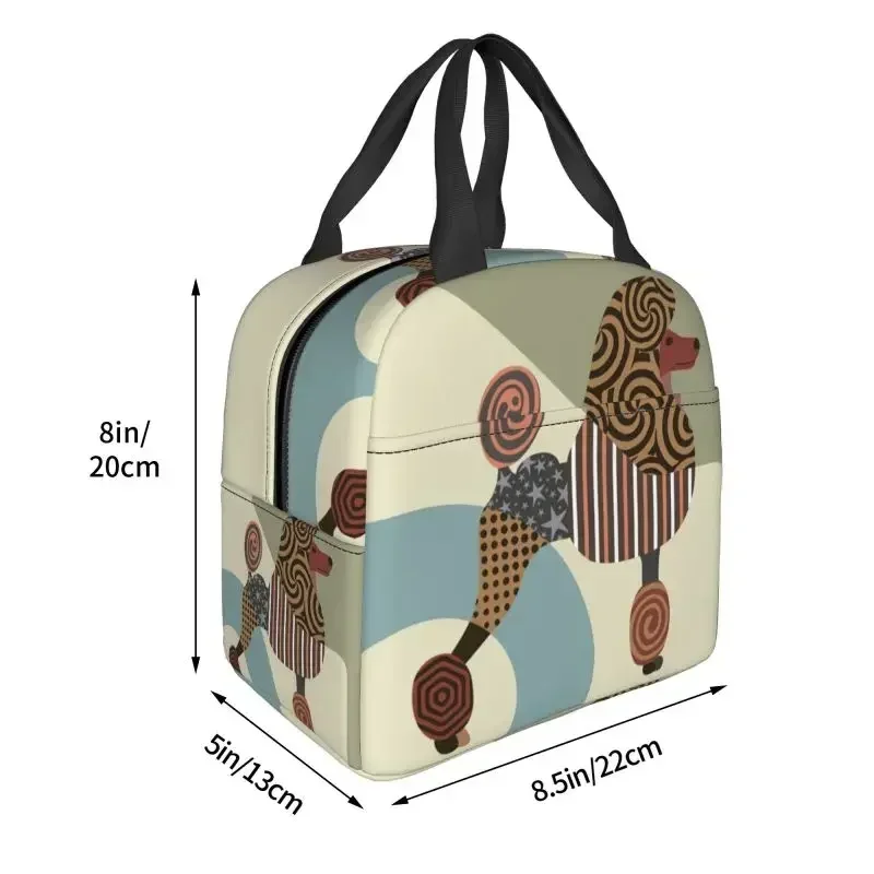France Standard Poodle Insulated Lunch Bag for Women Resuable Mans Best Friend Pet Dog Thermal Cooler Bento Box Work School