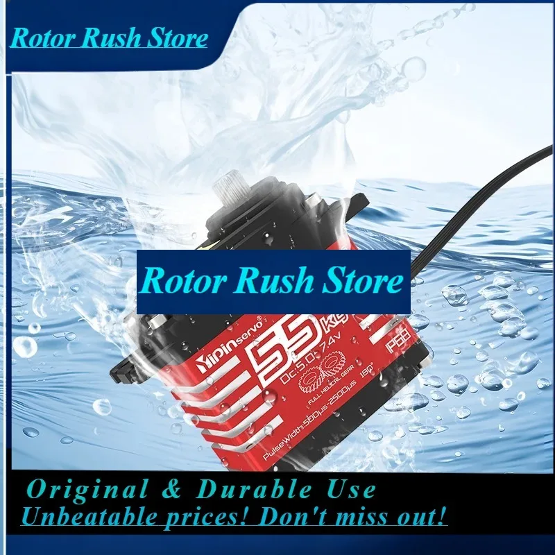 RoRuS4PC 55KG YP3255BLS Digital  Motor Brushless High Torque Semi-metal Angle-Controlled Ip68 For 1:8 1:10 TRX6 Scx10 RC Cr