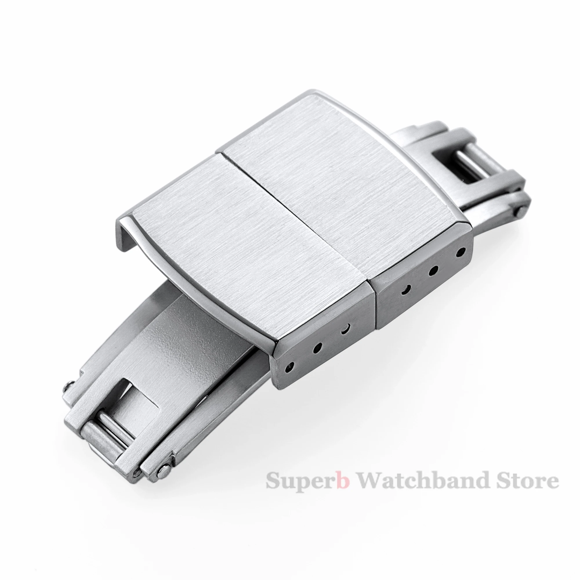 16 มม.18 มม.20 มม.Fast Release Flat-End Universal CTS สายคล้องแฟชั่นแปรงเหล็ก Original BUCKLE พับหัวเข็มขัด Double คลิกผีเสื้อ