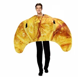 Zawaland Funny Bread Costume Adult Stage Performance Clothing Christmas Carnival Realistic Fancy Food Croissant Cosplay Costume