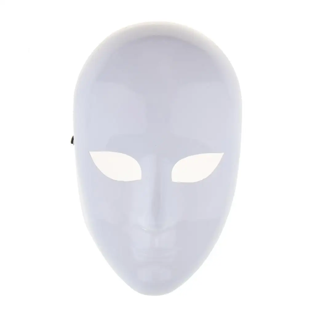 White Plastic Full Decorating Craft Halloween School Prom Costume Mask
