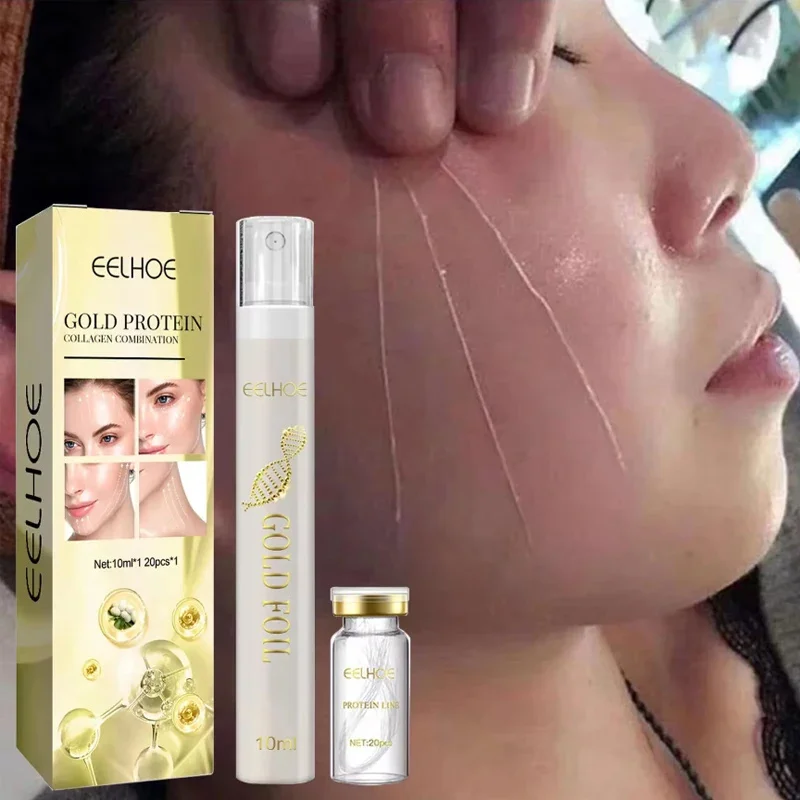 Suero eliminador de arrugas instantáneo, hilo de proteína de colágeno, Lifting, reafirmante, Soluble, relleno facial, antienvejecimiento, cuidado de