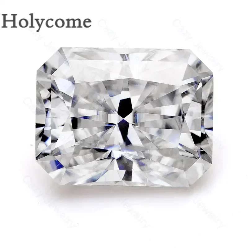 Holycome Radiant Shape D Super White VVS1 Clarity GRA Certificate Pass Loose Moissanite Diamond Tester Positive Chic Gemstone