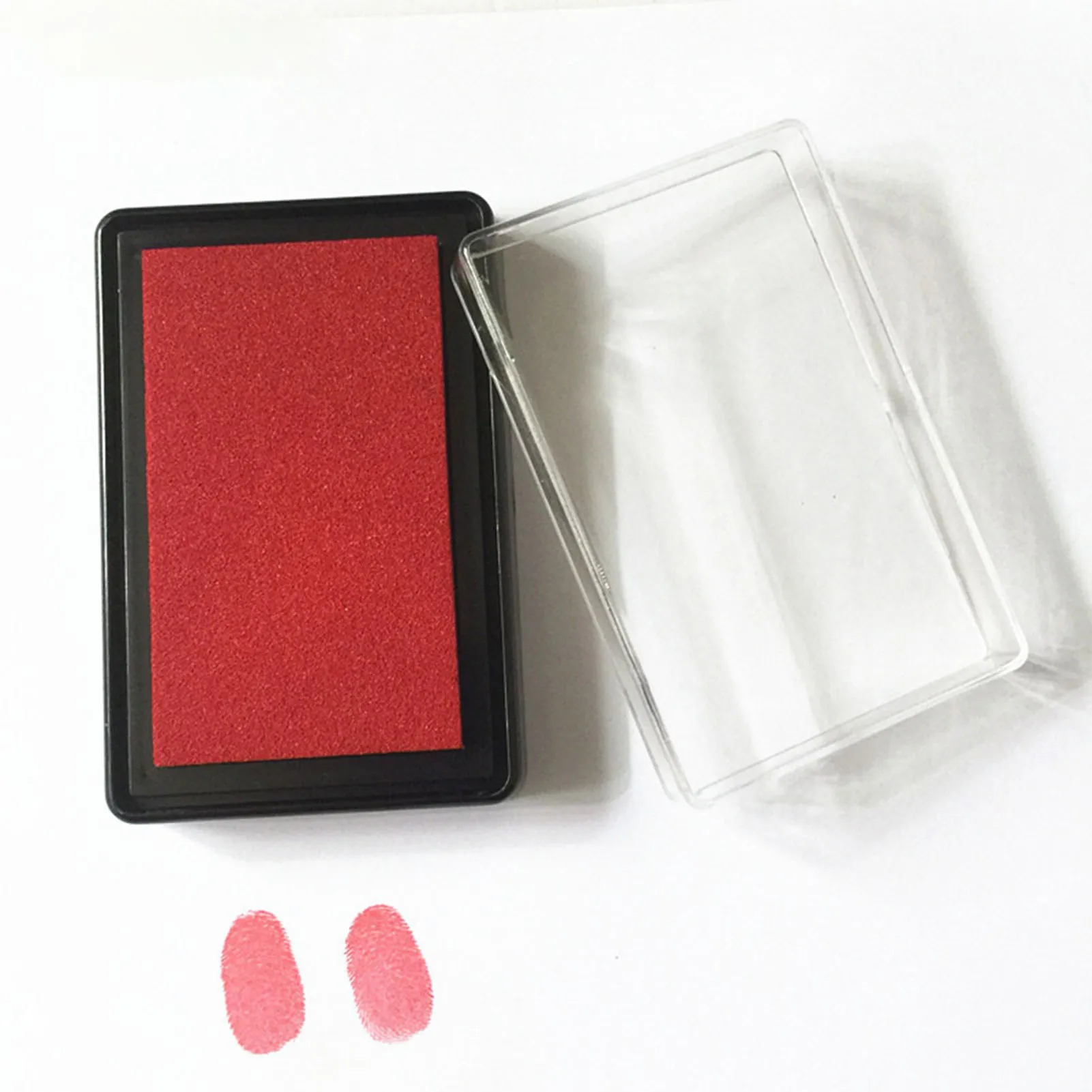 Red Ink Felt Stamp Pad for Scrapbook Durable Lightweight Ink Pads for Baby Footprint Handprint