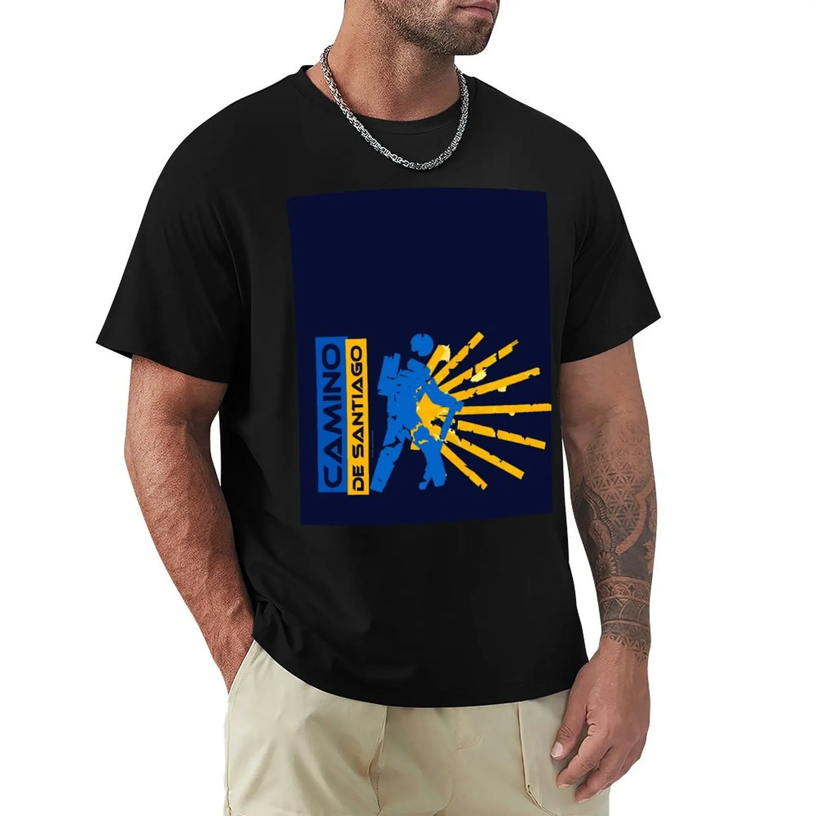 

Camino de Santiago. Way of St. James. Hiking logo. T-Shirt Louboutins graphic t shirts Funny t-shirts mens clothing