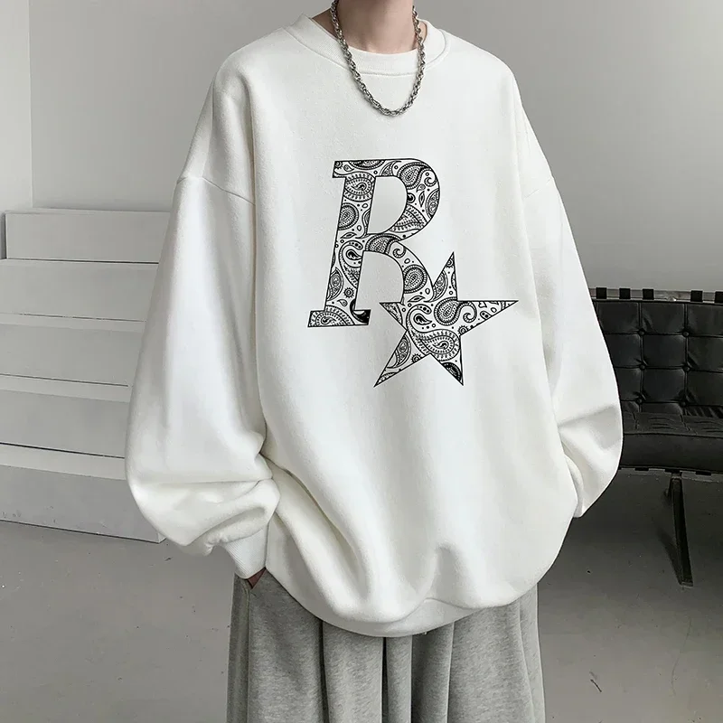 Men's Oversized Hoodie Autumn Letter Print Fashion Off White Hoodies Oversize for Men 5XL Unisex Casual Wear Male Sweatshirt