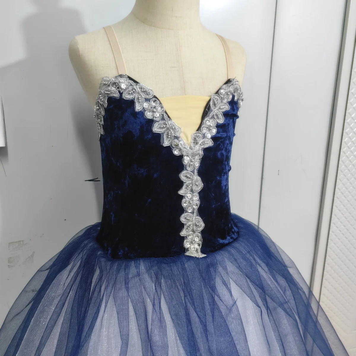 Blue Ballet Tutu gonne costumi da spettacolo Princess Dance Practice abito lungo romantico