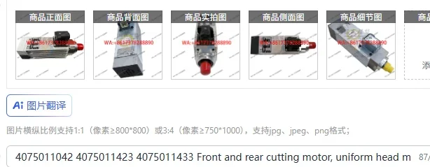 4075011042 4075011423 4075011433 Front and rear cutting motor, uniform head motor HOMAG