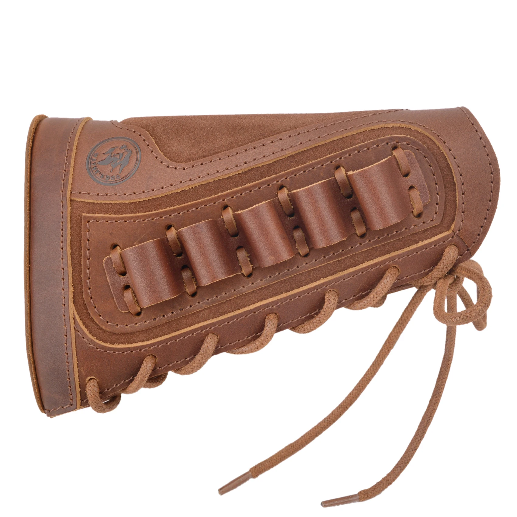 20GA Leather Shotgun Buttstock Shooting Gun Ammo Cover Pouch For Right or Left Handed Hunter Gifts