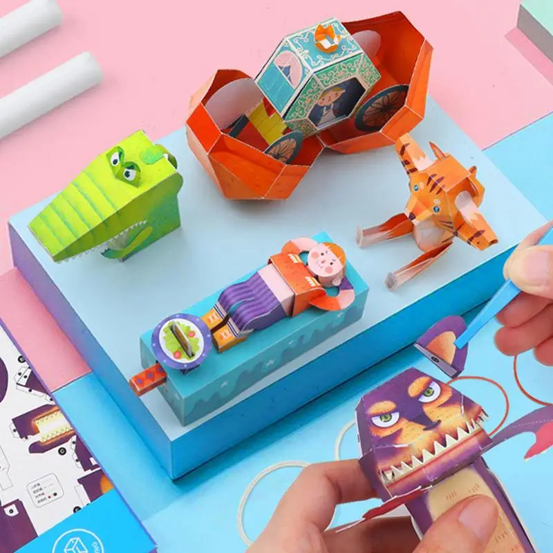 Children's Paper Folding Toys 3D Paper Folding Art Kit Craft Making Tool With Colorful Patterns For Birthdays Christmas And New