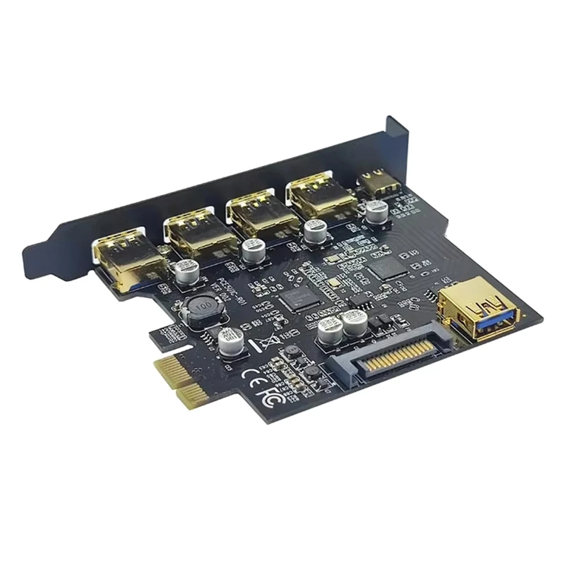 USB 3.2 PCIE Expansion Card PCIE 1X To USB 3.2 TYPE-C USB 3.2 Gen1 Adapter Multiplier USB3.2 PCI E Controller 5Gbps