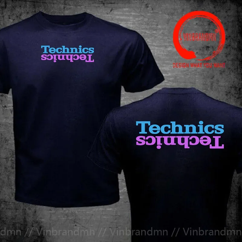 Technics T Shirt Men Turntable DJ 1200 Vinyl Record Scratch Sound System Audio Ste Male Brand Teeshirt Man Summer Cotton T-shirt