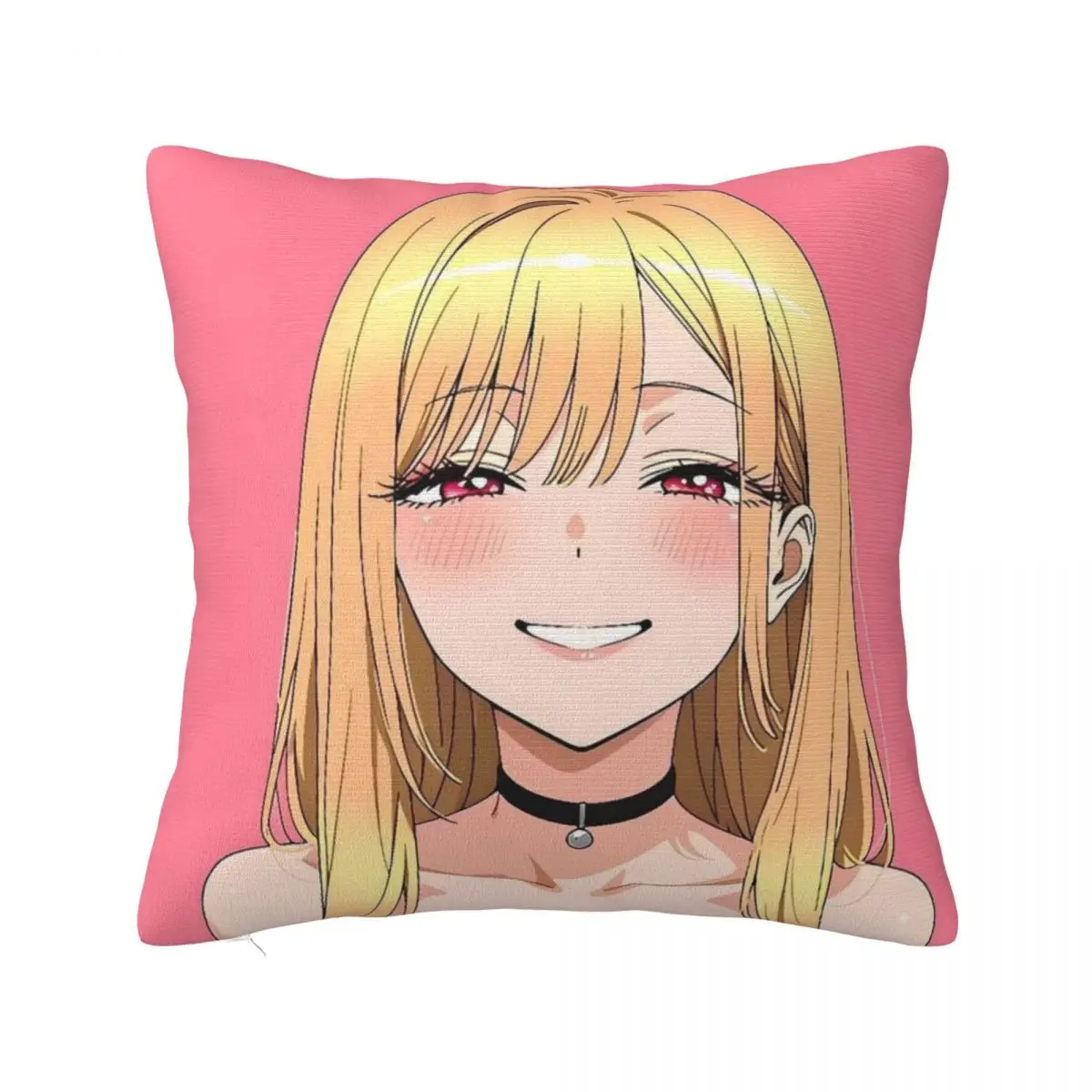 My Dress Up Darling Marine Kitagawa Pillow Cover Square Pillow Case Cushion Cover Retro Pillowcases For Sofa Car Home Decor