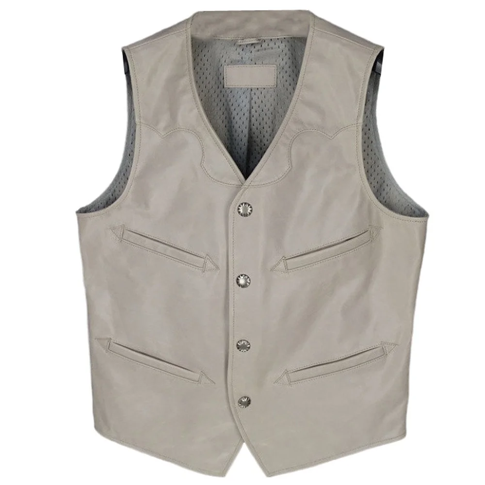 

Korean Fashion Genuine Cowhide Tank Tops Vest For Man Real Cow Leather Blazer Waistcoat Dress Vest Summer Shirt Vests Vintage