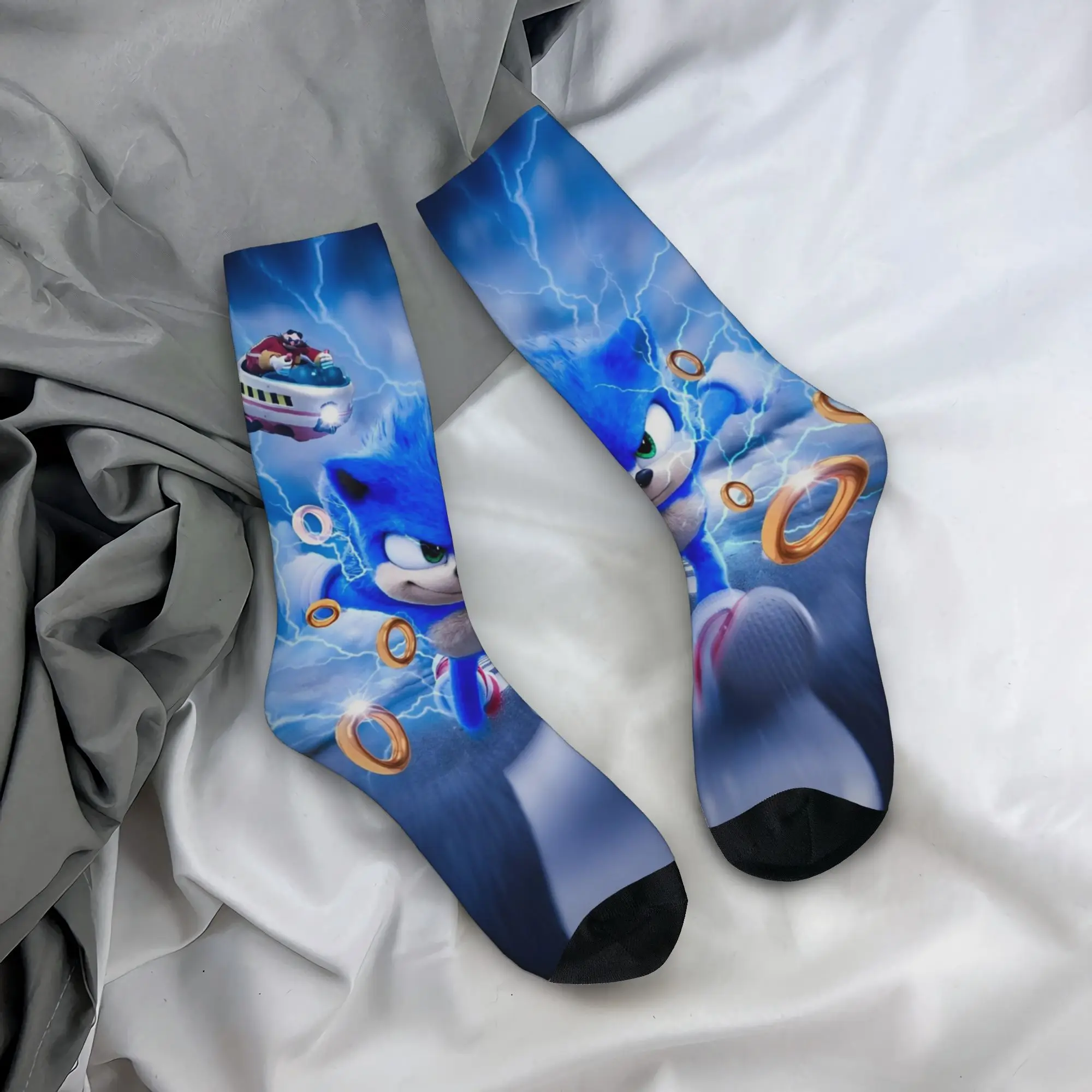 Autumn Winter Retro Unisex S-Shadow The Hedgehogs Socks  Breathable Middle Tube Socks