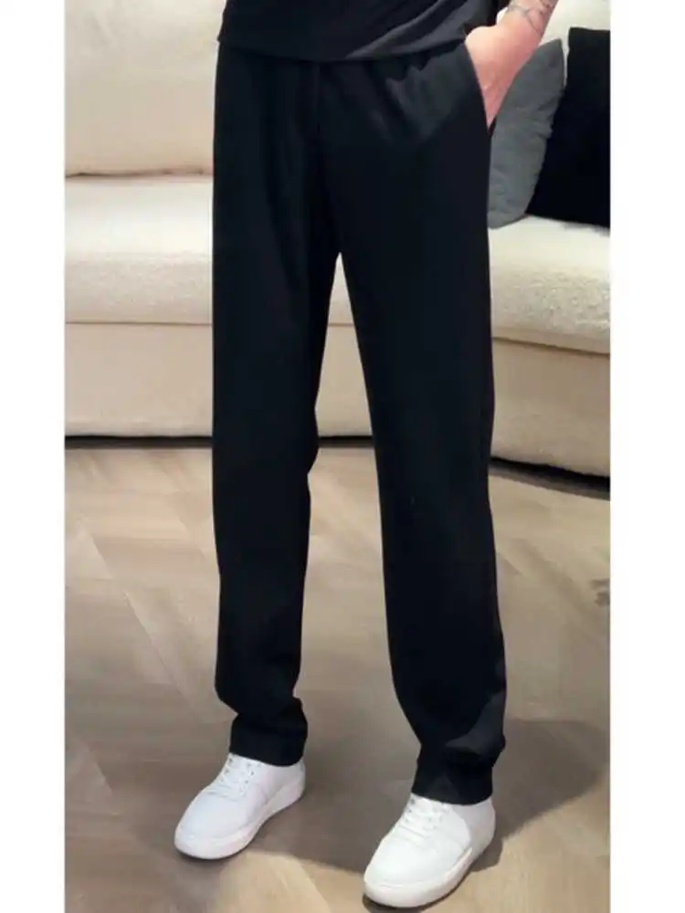 

Удобные прямые спортивные повседневные брюки для мужчин: свободный крой, роскошные, простые, универсальные, длинные, осенне-зимние, премиум-класса