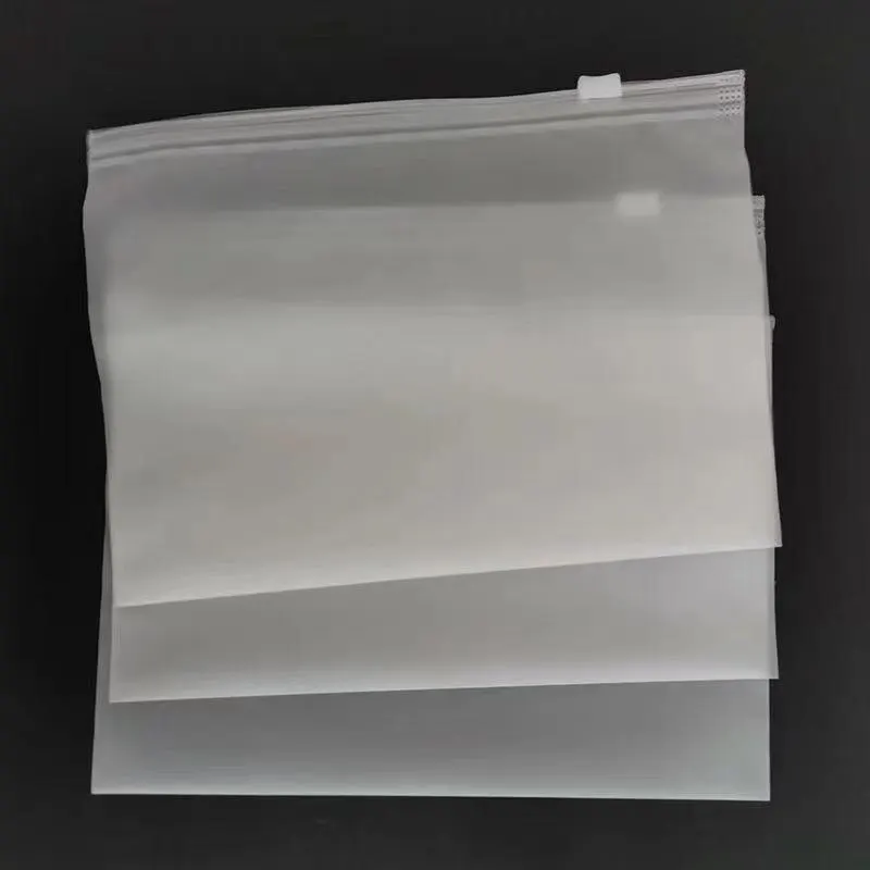 CPE Self Sealing Bag, Horizontal Frosted Zipper Bag, Clothing Packaging Bag, CPE Packaging Bag, CPE Frosted Bag