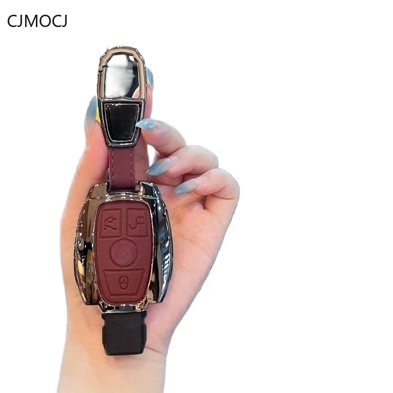 

Premium Zinc Alloy Key Cover Case for Mercedes-Benz GLK300/GLK260/Vito/V-/V260/S-/GLA/GLC/E/C-Class - Protective Key Fob Shell