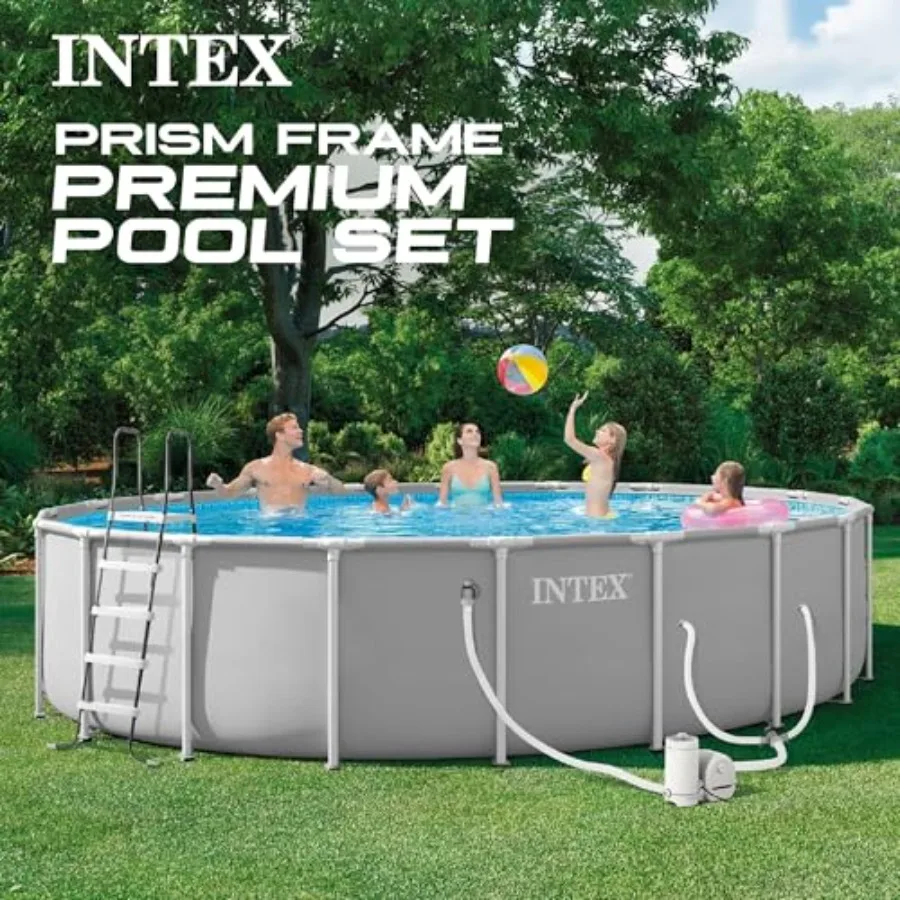 Prism Frame 20Feet x 52in Round Above Ground Swimming Pool Set w/Pump