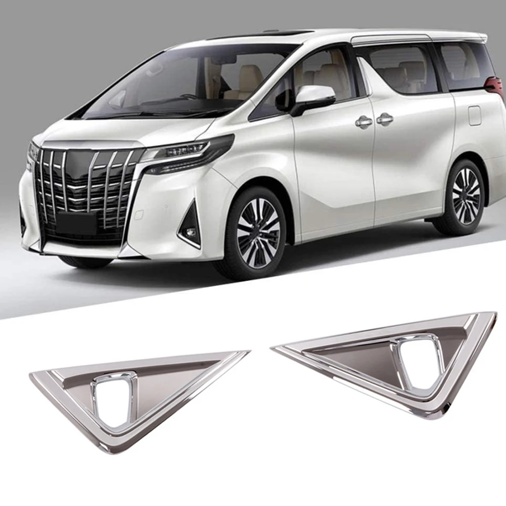 غطاء مصباح أمامي خارجي من الكروم ABS ، مصباح ضباب لتويوتا ألفارد فيلفاير-من ملحقات السيارة