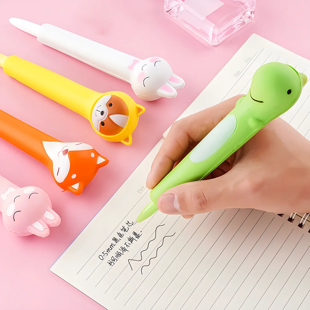 Creative Cute Kawaii Squishy Pens Fidget Spinner Gel Ink Pen Squeeze Stress Release Toys Girl Women Kids Adult Funny Stationery