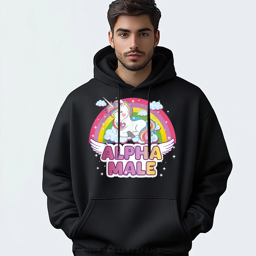 

Hoodies Sarcastic Alpha Male Unicorn Men Coat Autumn Classic Hip Hop Long Sleeve Crew Neck Mens Hoodies Hip Hop