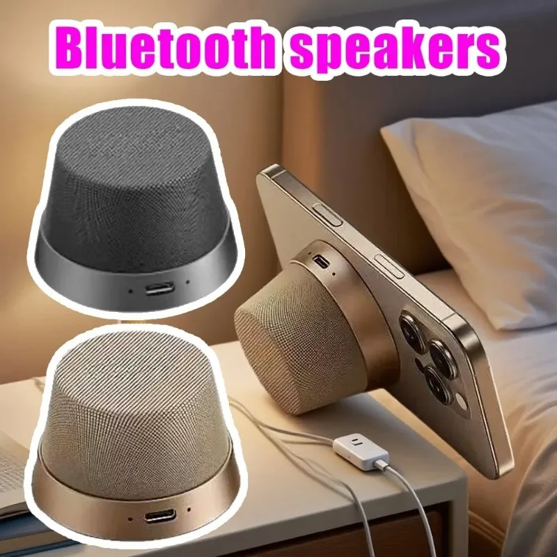 

Mini Bluetooth Speaker Wireless Multifunctional Strong Magnet Fabric Stand for Cell Phone Computer Outdoor Anti-drop