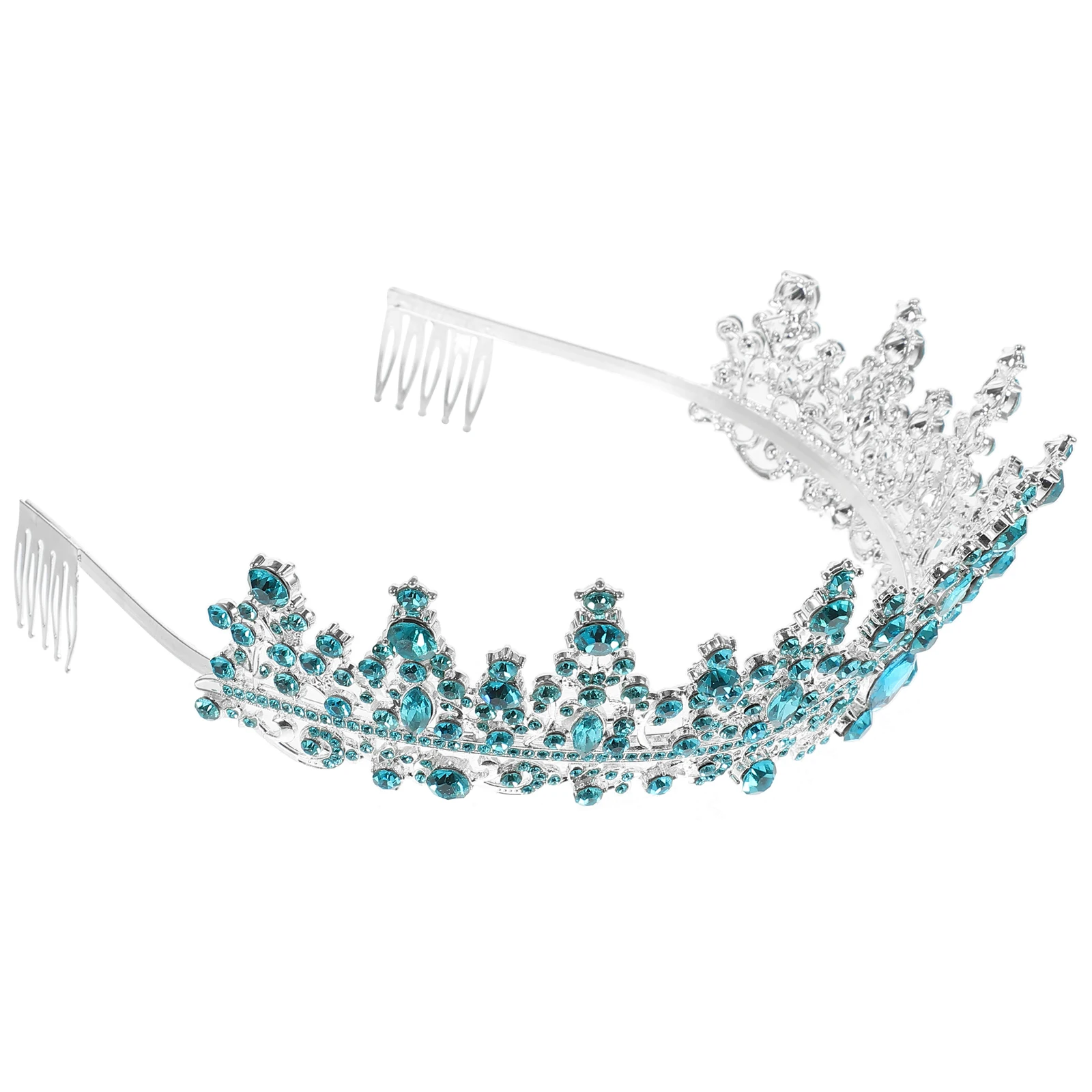 

Crown Thick Silver Lake Blue Birthday Party Hair Accessories For Women Hair Accessories Decorative Crowns