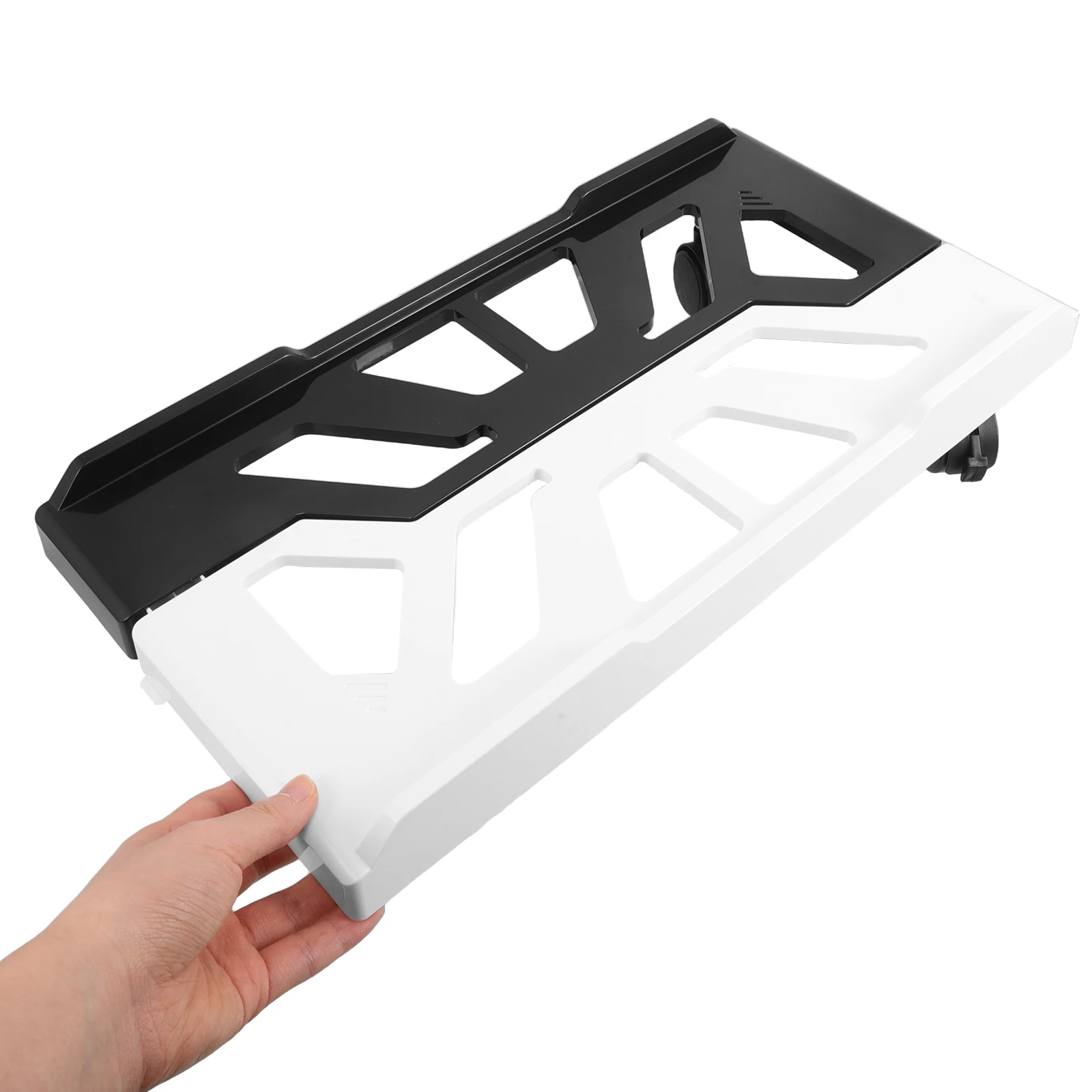 

Tower Stand Adjustable Width Secure Fit Computer Lifting Stand for Floor Under Desk Compact Design with Casters