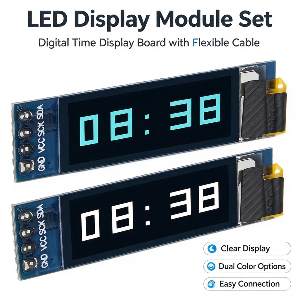0.91 Inch 128x32 IIC I2C White / Blue OLED LCD Display DIY Module SSD1306 Driver IC DC 3.3V 5V for Arduino