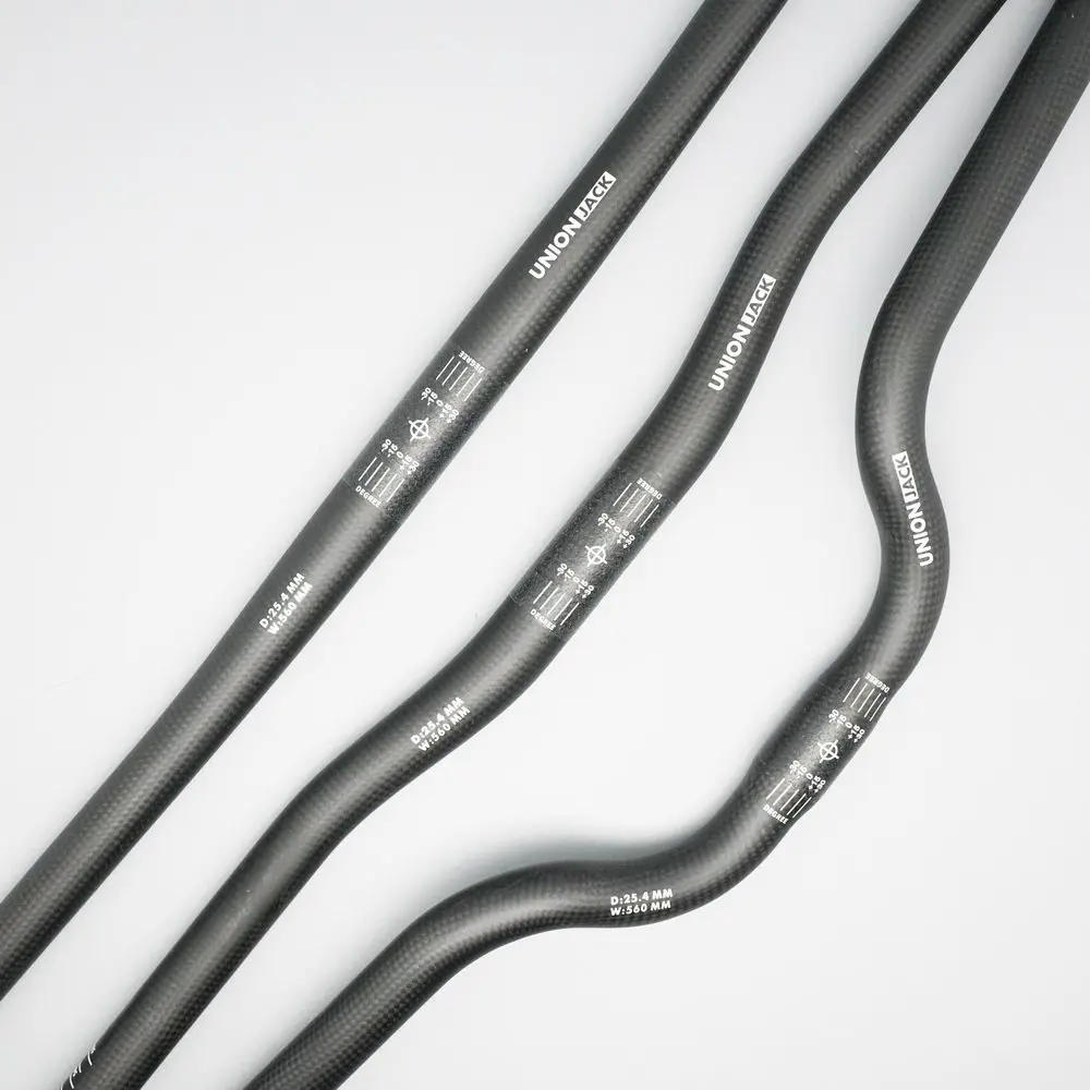 UnionJack Carbon Fiber Handlebar 25.4*560mm for Brompton Folding Bike Ultra Light Bar Ergonomic Design