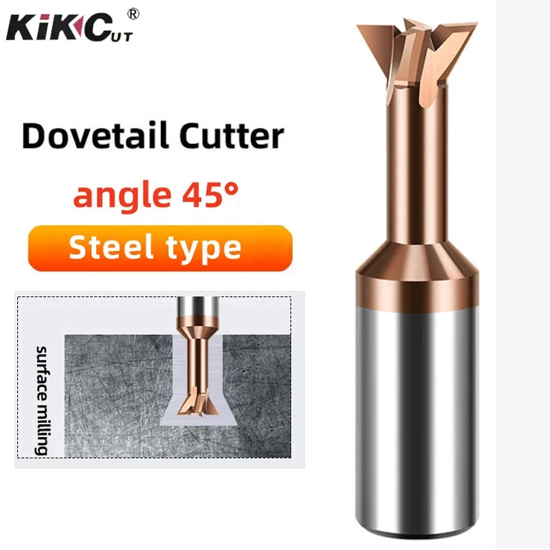 

1PCS Milling Tools Coating Dovetail Milling Cutter 45 Degree CNC Machine Tool Tungsten Steel Chamfer Cutter