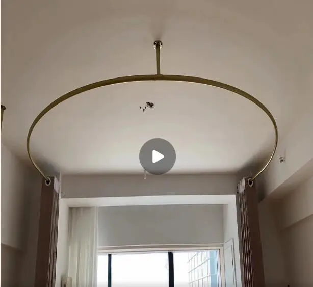 Extra-large fitting ring U-shaped pole, wedding dress store fitting room, fitting room hanger pole, clothing store curtain stand