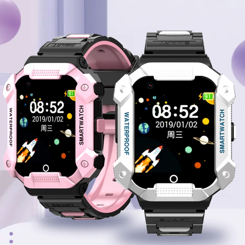 

Children Smart Phone Watch 4G Full Netcom Multi-function Micro Chat Video Voice Call SMS Reminder SOS Waterproof Pluggable Card