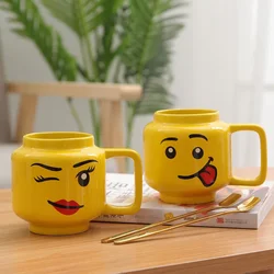 Friends Coffee Mugs Ceramic Cup Mugs Smiling Expression Face Cartoon Milk Tea Mugs Cute Drinkware ZM120106