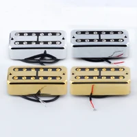 FLEOR Alnico II Pastilla Humbucker de mástil/puente de guitarra eléctrica para guitarra estilo FT, cromo/dorado