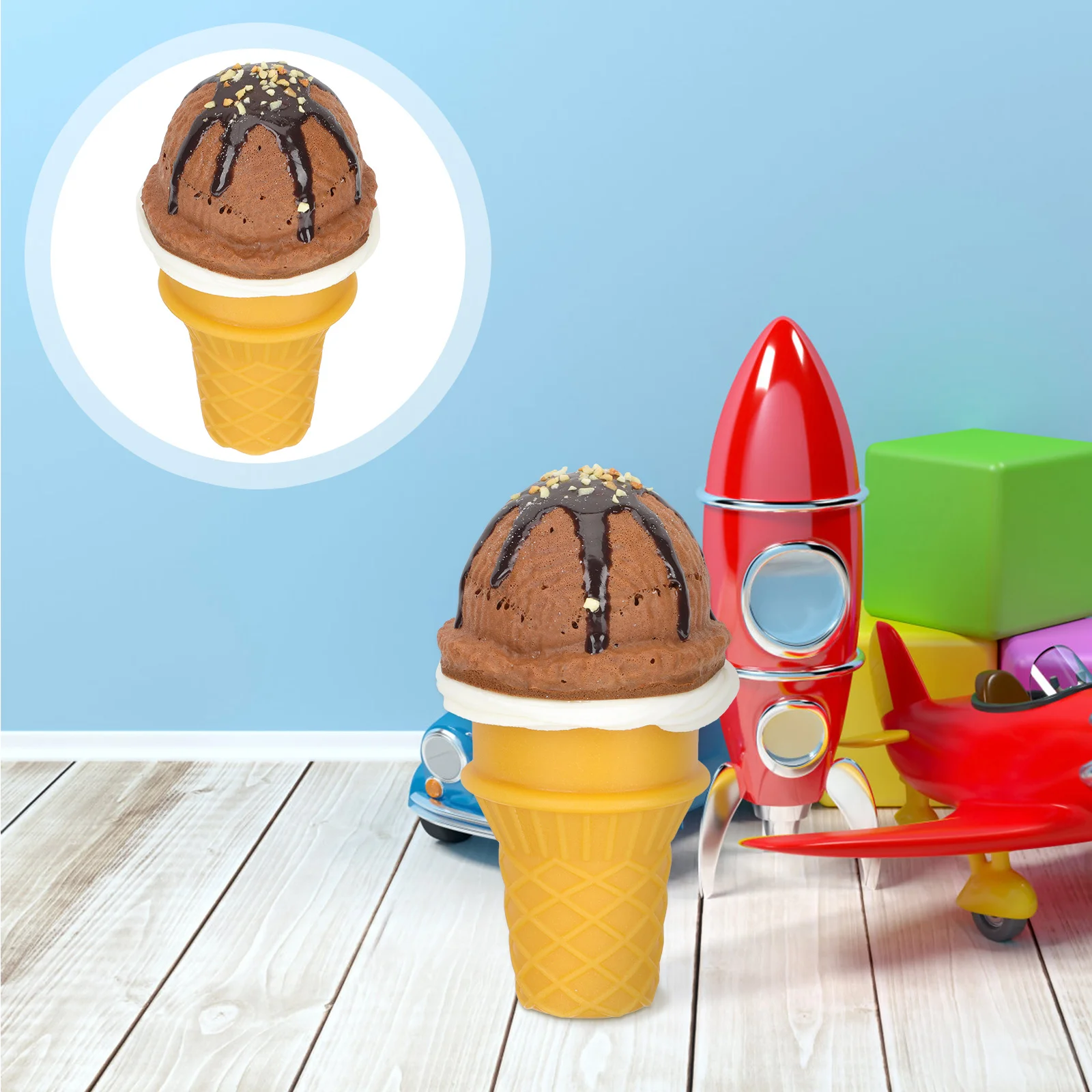 Simulation Ice Cream PVC Model Kids Party Prop Display Decor Plastic Artificial Toy Coffee Cone