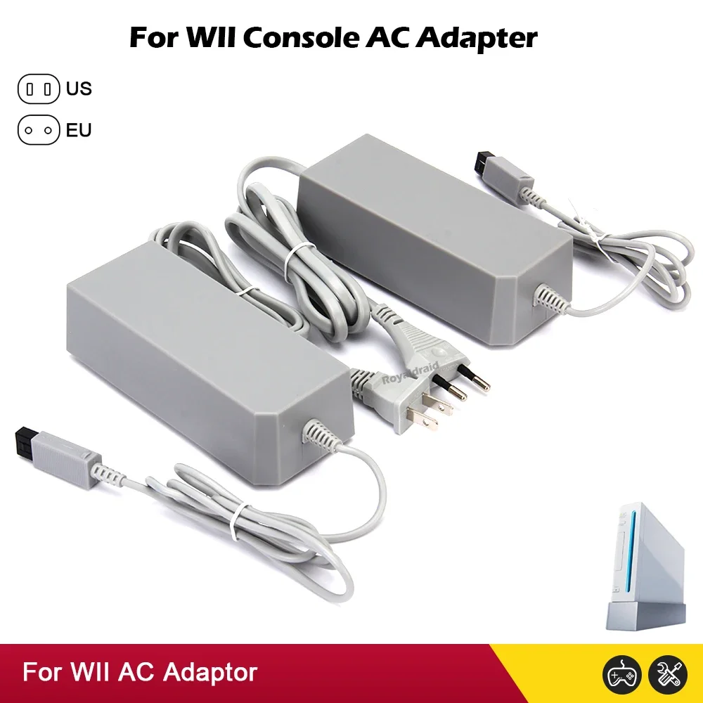 NEW EU US Plug Power AC Adapter for Nintend WII Console Charing Cable Charger 100-240V DC 12V/3.7A Power Supply For Wii Console