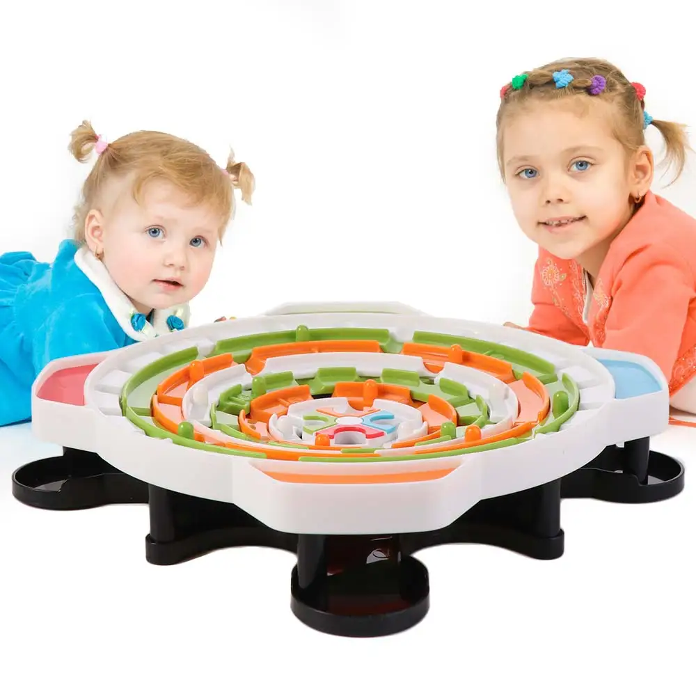 Plastic ronde bal spelletjes rijke pad Montessori doolhof bordspel vroeg onderwijs draagbare puzzel doolhof bord speelgoed