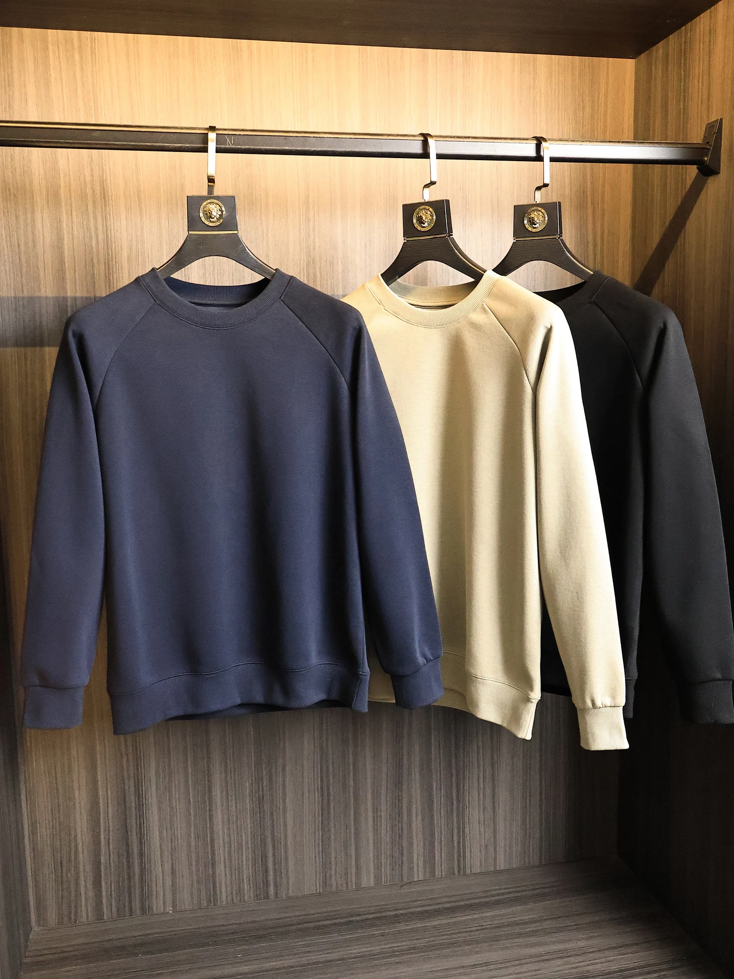  Loose Fit Men's Crew Neck Long Sleeve Sweatshirt Fashionable Autumn Winter Casual Style Comfortable Elastic Cotton ...