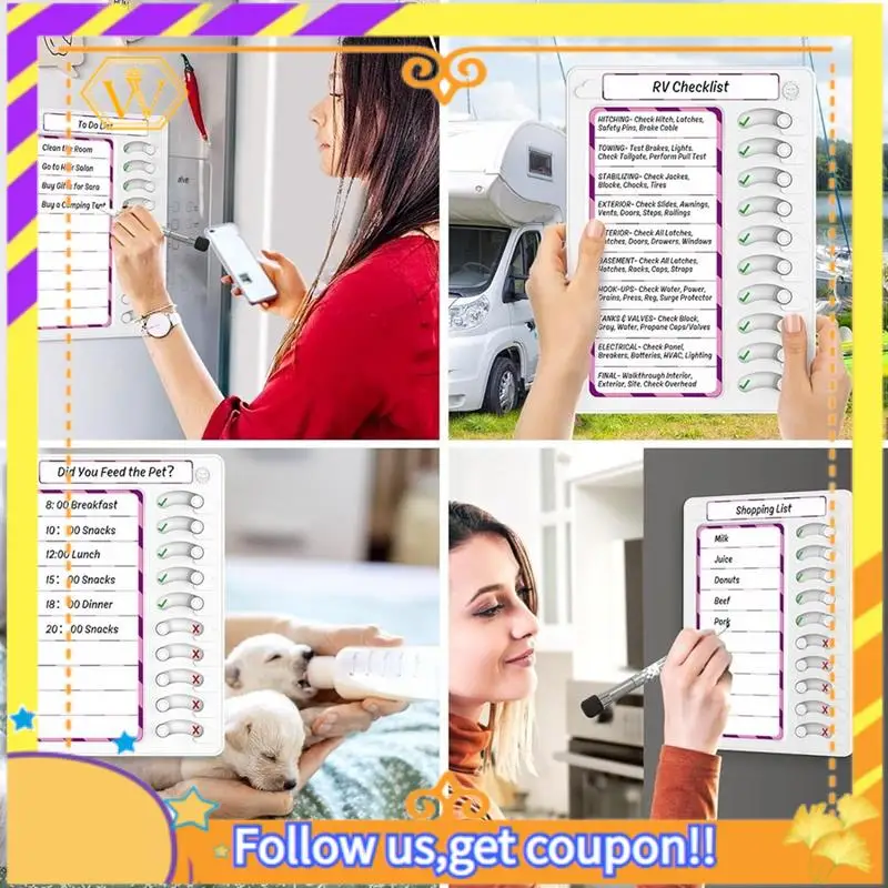 Erasable Chore Chart Erasable Chore Board Fit For Kids Multiple Kids Chore Board For Kids Task Planning Board With Markers
