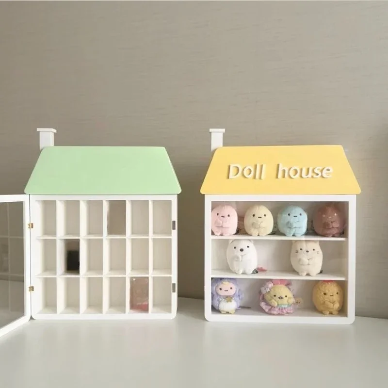 Acrylic Dustproof Storage Case Cute House Shaped Display Cabinet for Mini Figures Blind Box Storage Rack Desktop Wholesales New