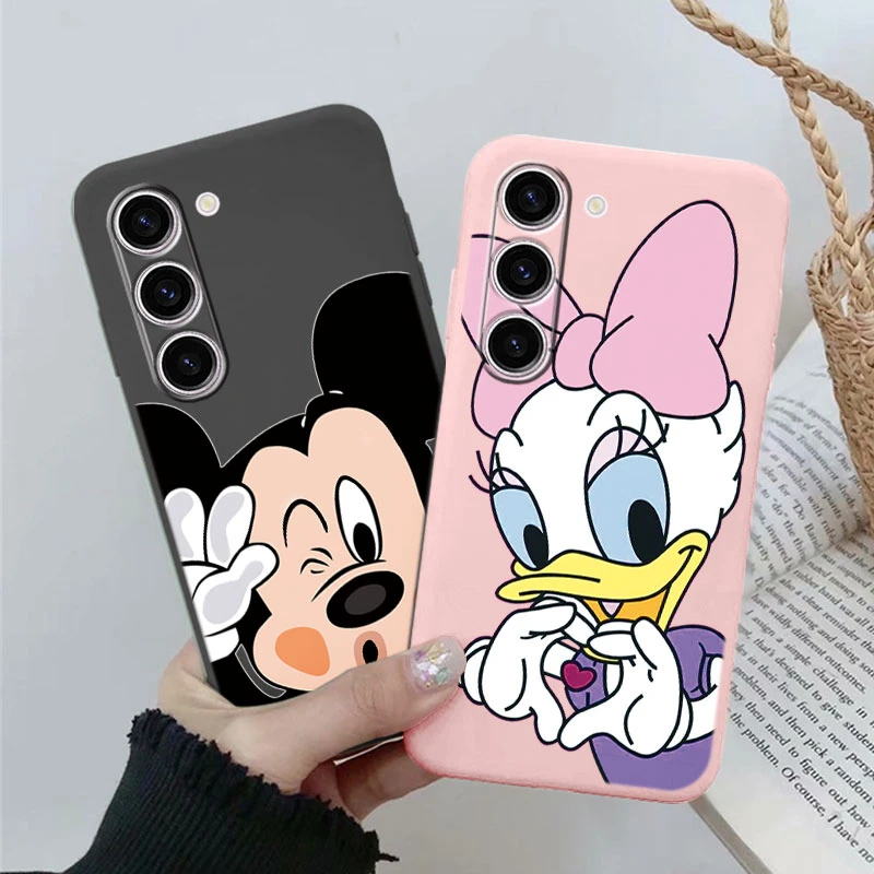 For Samsung Galaxy S21 FE Plus Ultra S22 Plus Ultra S23 Plus Ultra FE S24 Plus Ultra FE 5G Cute Mickey Minnie Cartoon Phone Case