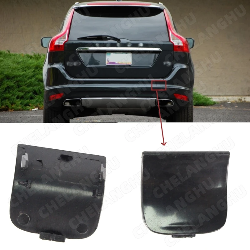 

1Pc Rear Bumper Trailer Cover For Volvo XC60 2009 2010 2011 2012 2013 2014 2015 2016 2017 Tow Eye Cover Hook Cap 39855036