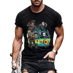 Short Sleeve Shirts Tee Top Gifts manga Mens Friends Halloween T-Shirt Michael Jason Halloween Myers Horror Scary Movies Graphic