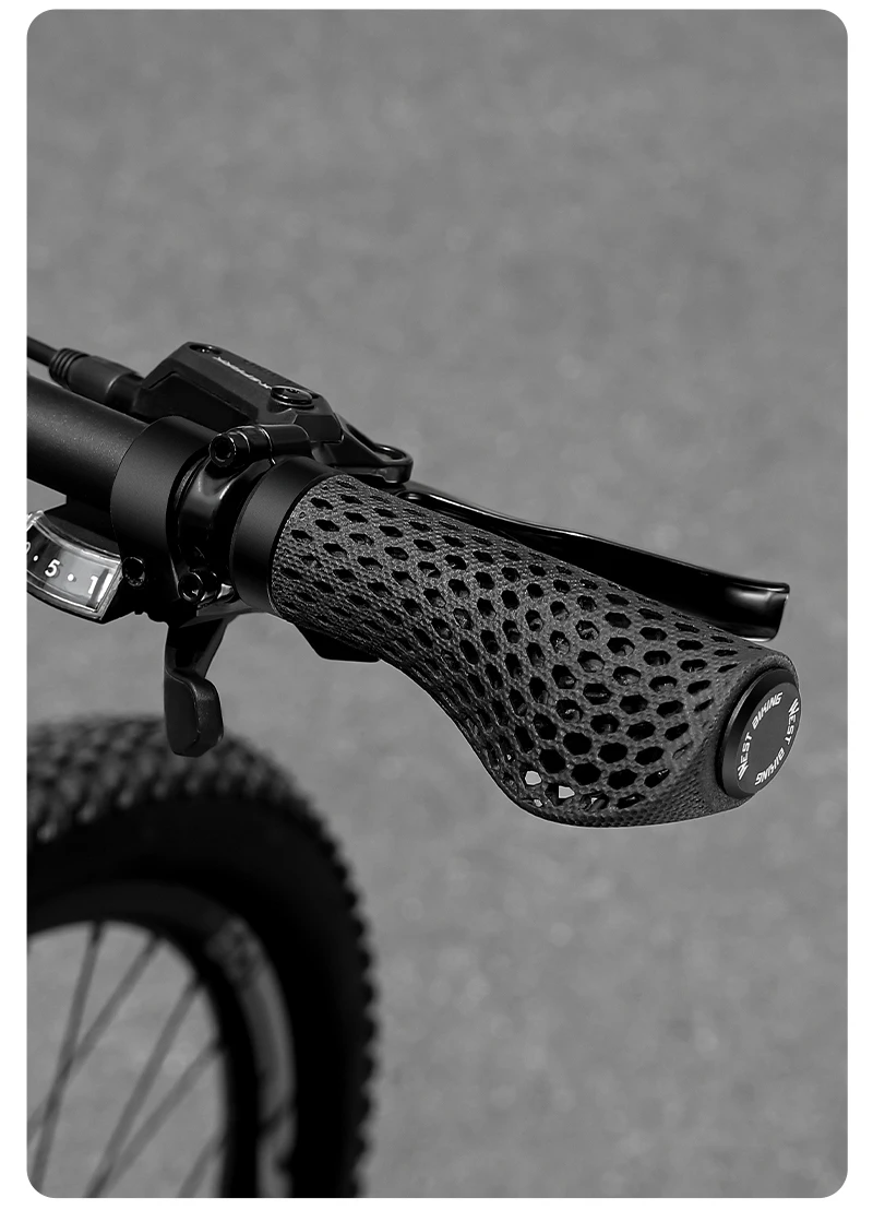 WEST BIKING 3D-Gedruckte Fahrradgriffe Stoßdämpfung Mountainbike Lenkerüberzug Professionelle MTB Ergonomische Griffgriffe – Detail 16