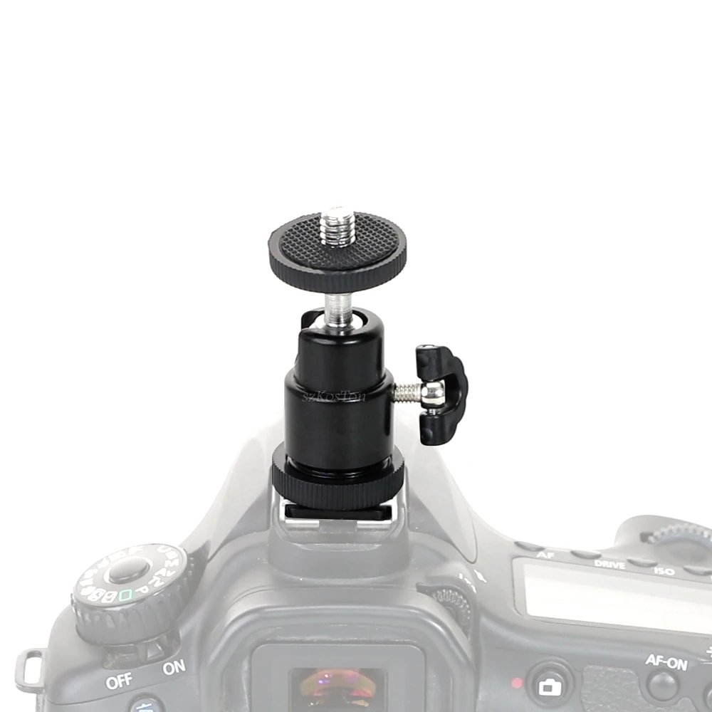 1/4インチネジ付きミニアルミニウム三脚,Canon,Nikon,ビデオ,DSLR,カメラ用フラッシュホルダー