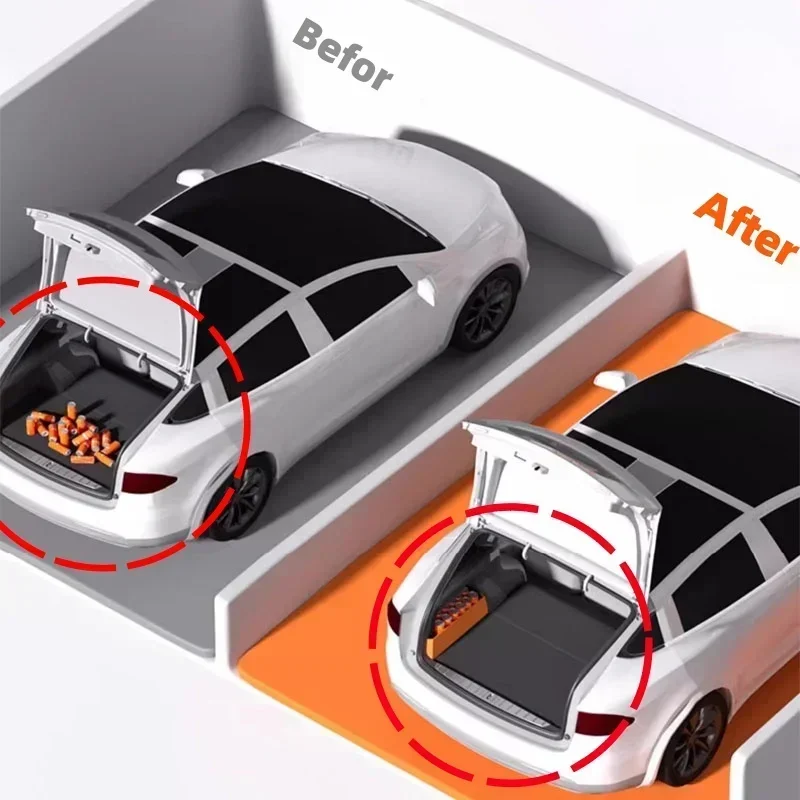 For Leapmotor C10 2024-2025 Car Upgrade Trunk Side Storage Partition Box Multifunction Storage Auto Interior Accessories 6