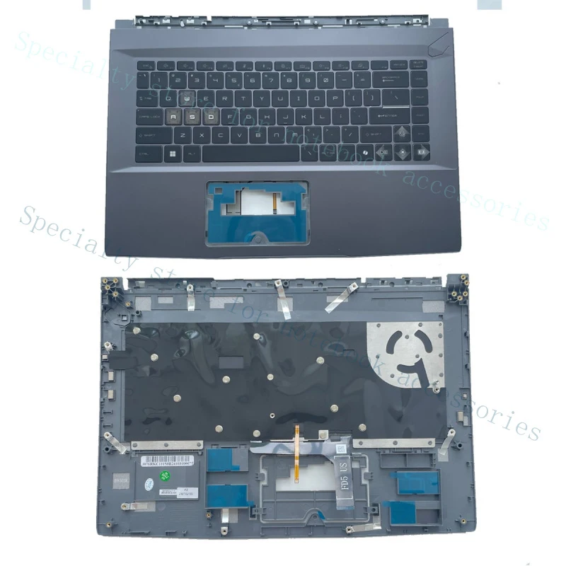 

A+ Для MSI Thin A15 MS-16R8 MS-16RK: верхняя крышка корпуса с подставкой для рук и синей подсветкой клавиатуры